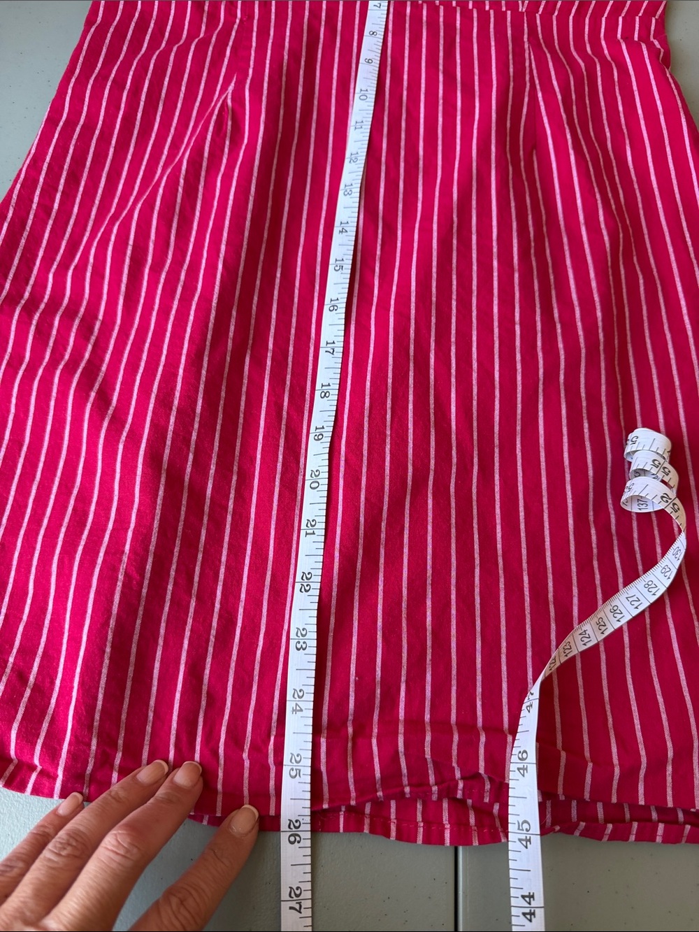 KENDALL & KYLIE Red & White Striped Mini Cotton Dress Juniors Size M - Picture 12 of 12